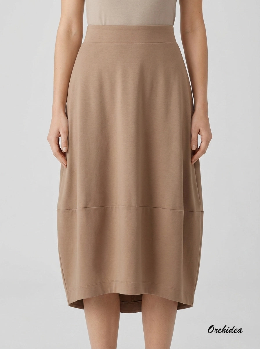 Tmavě modrá sukně s pružným pasem