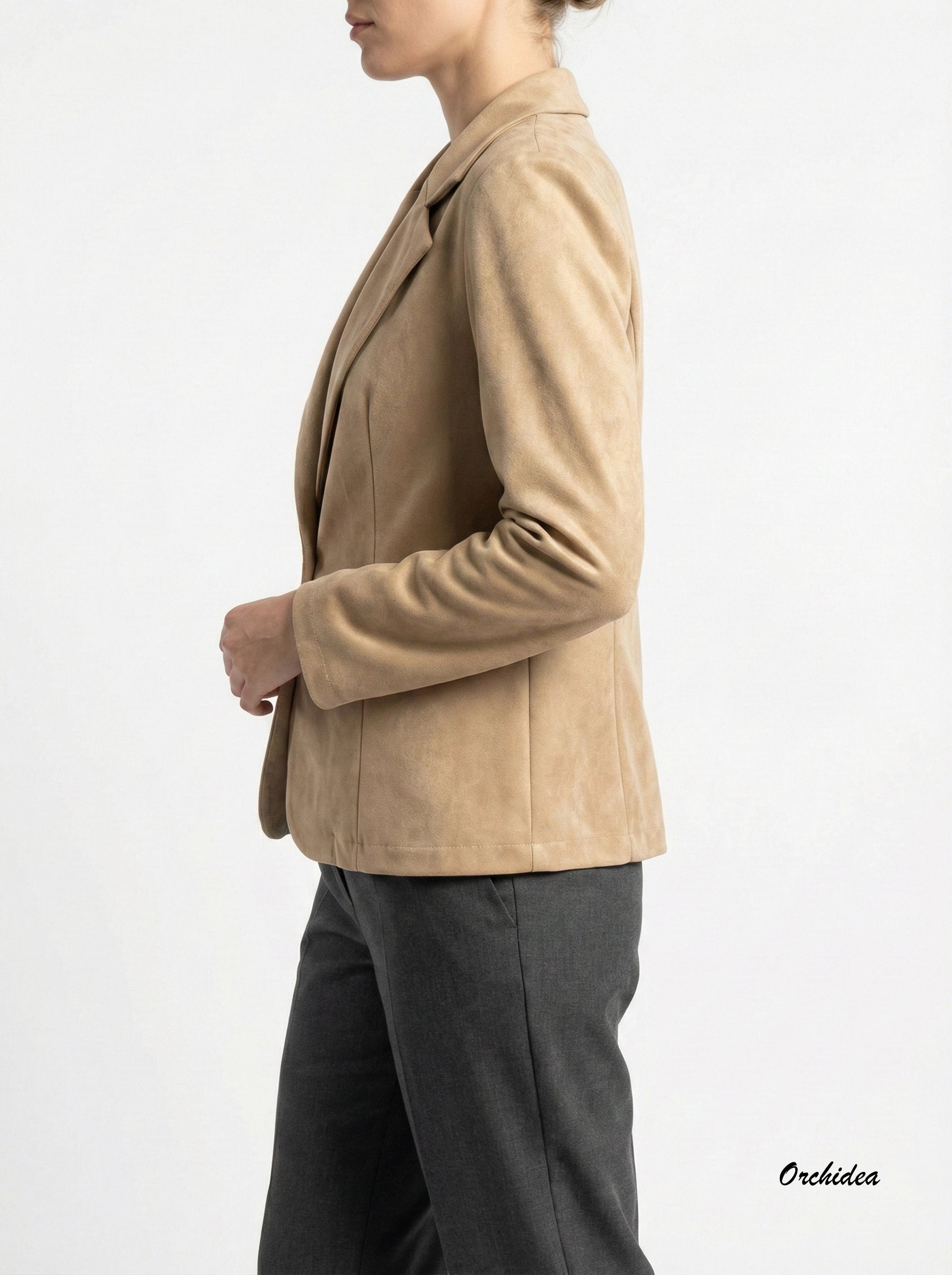 Béžové sako z prémiového eko semiše