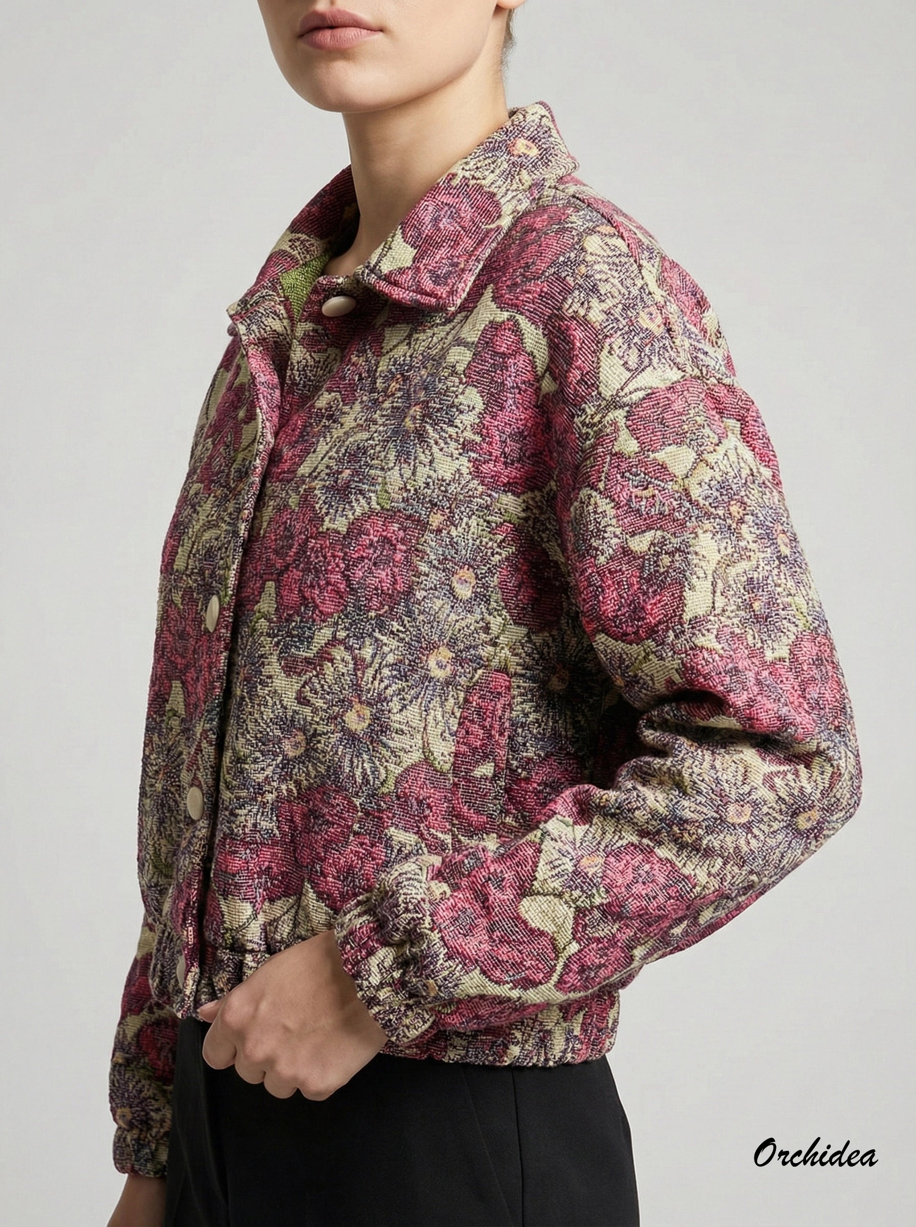 Gobelínový bomber s uměleckým vzorem