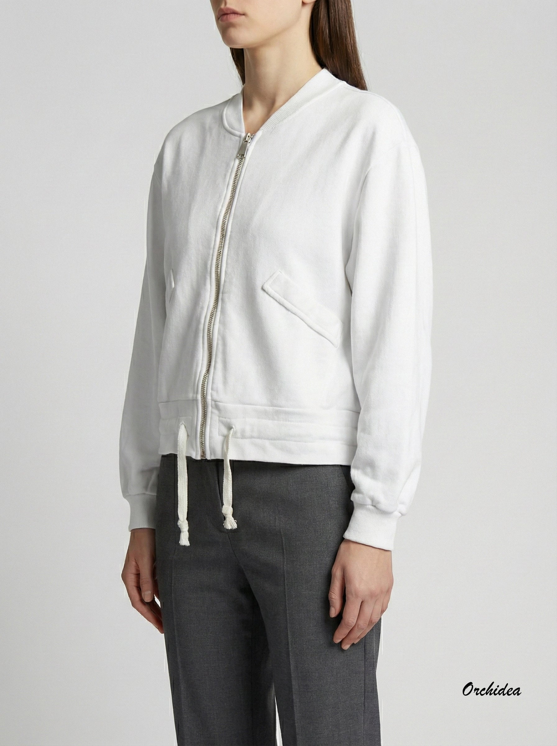 Městský bomber se stahováním a kapsami béžový