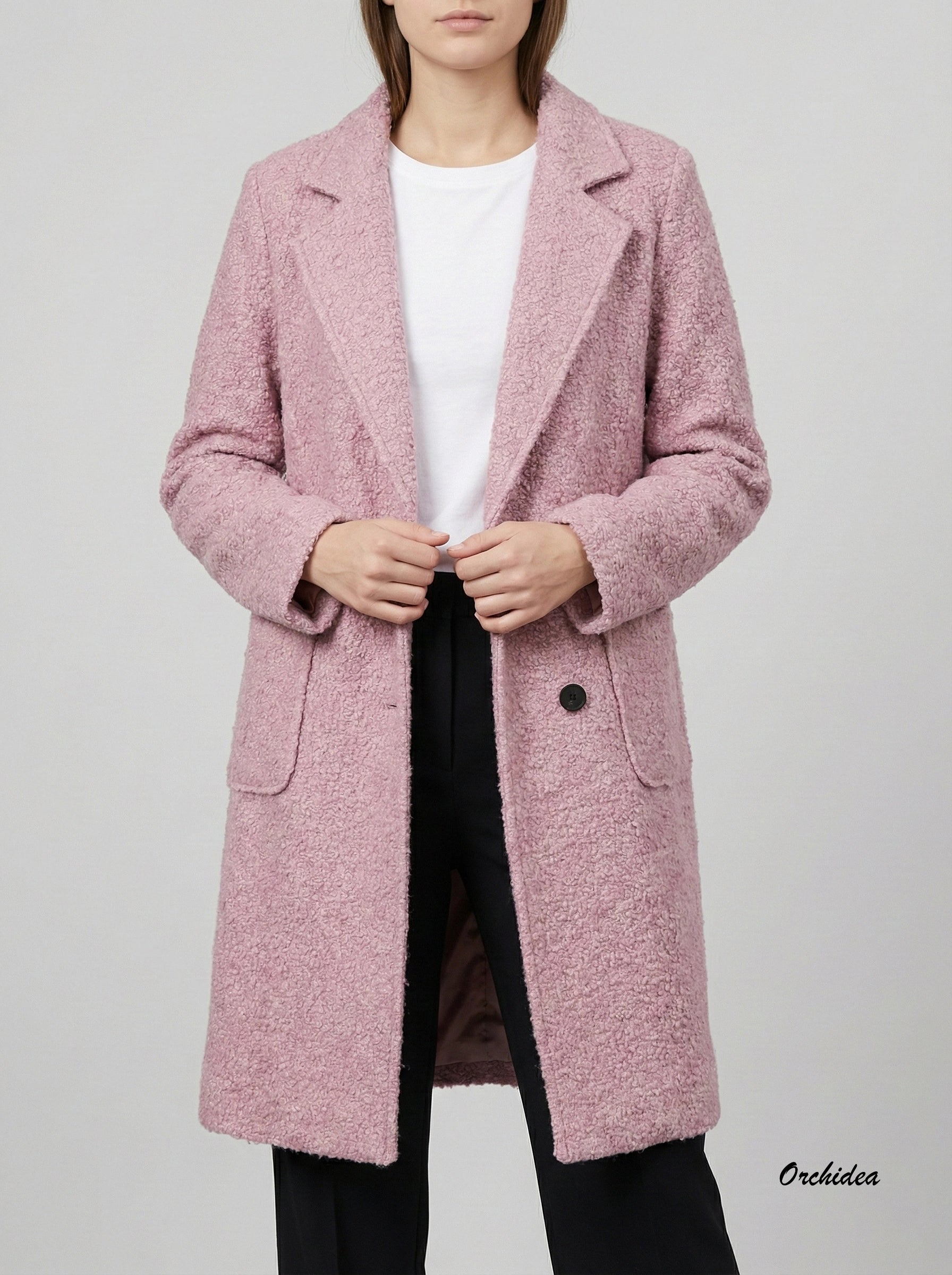 Měkoučké bouclé kabáty „Alpaka style“