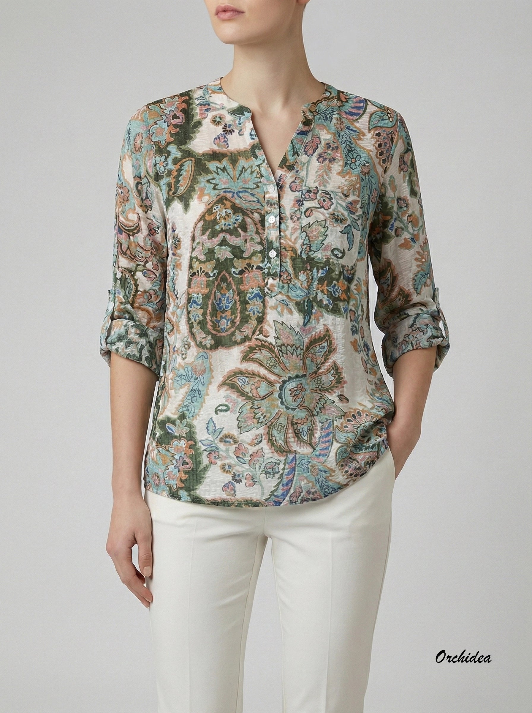 Vzdušná halenka s orientálním „paisley“ vzorem