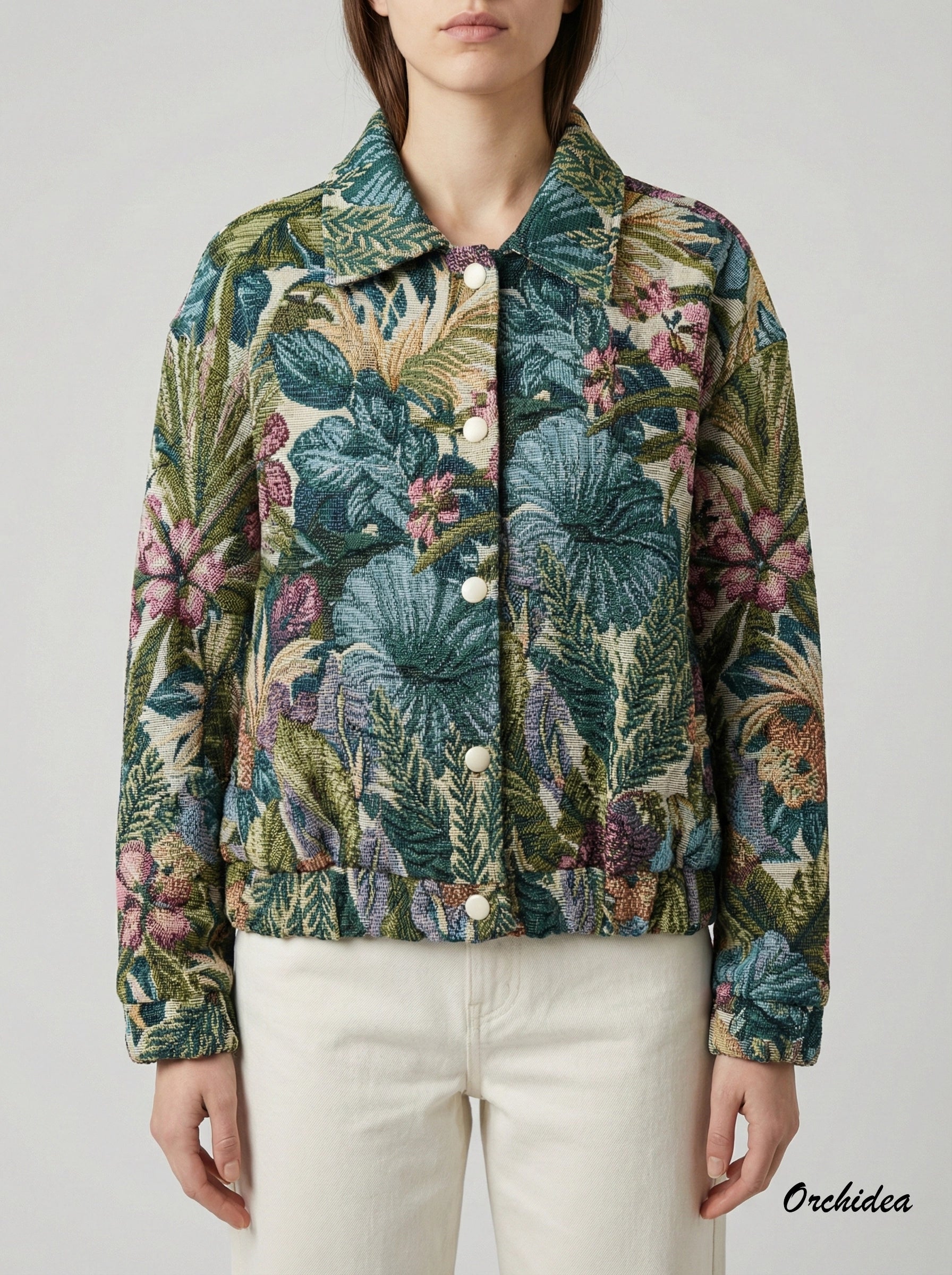 Gobelínový bomber s uměleckým vzorem