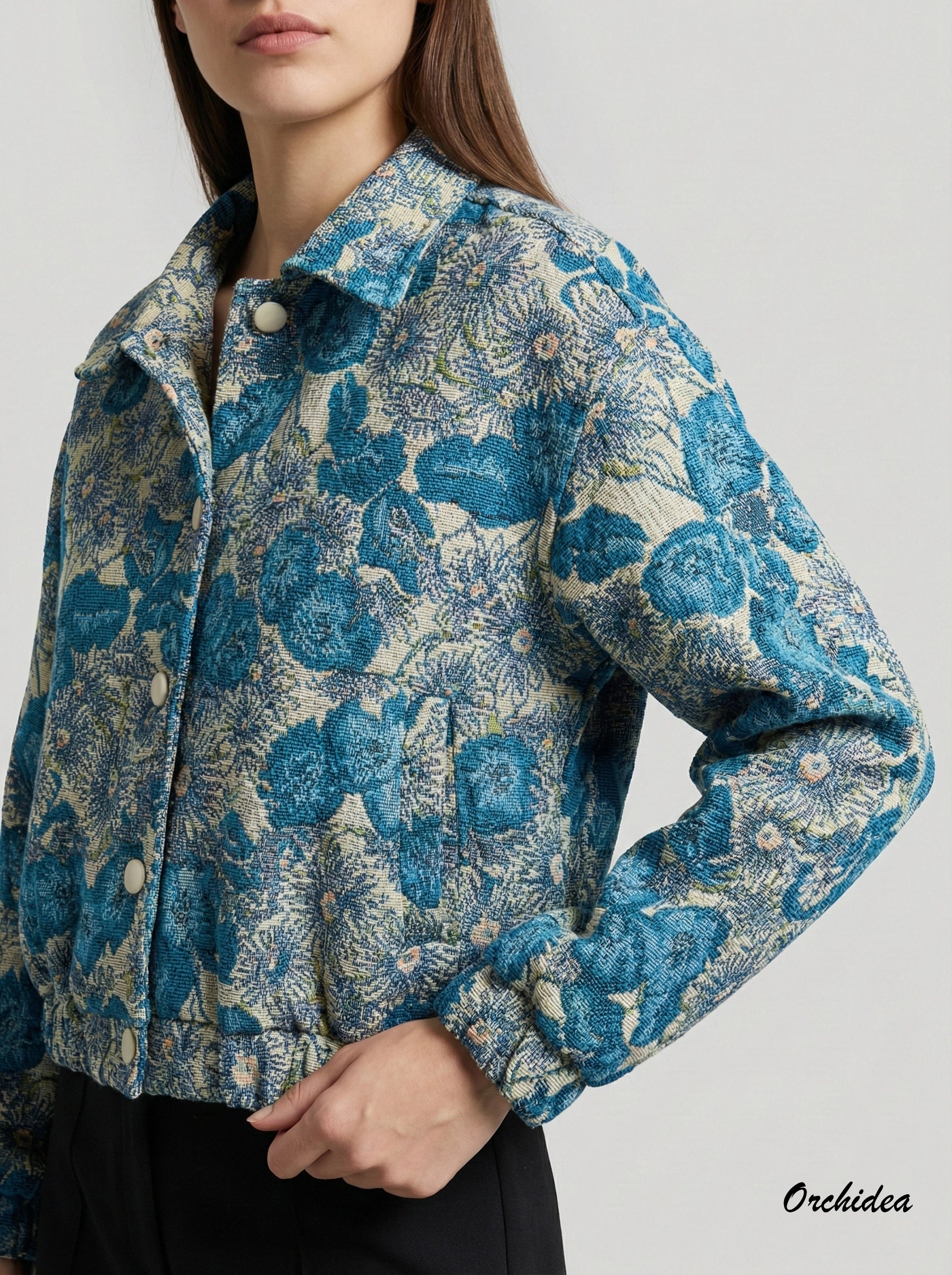 Gobelínový bomber s uměleckým vzorem