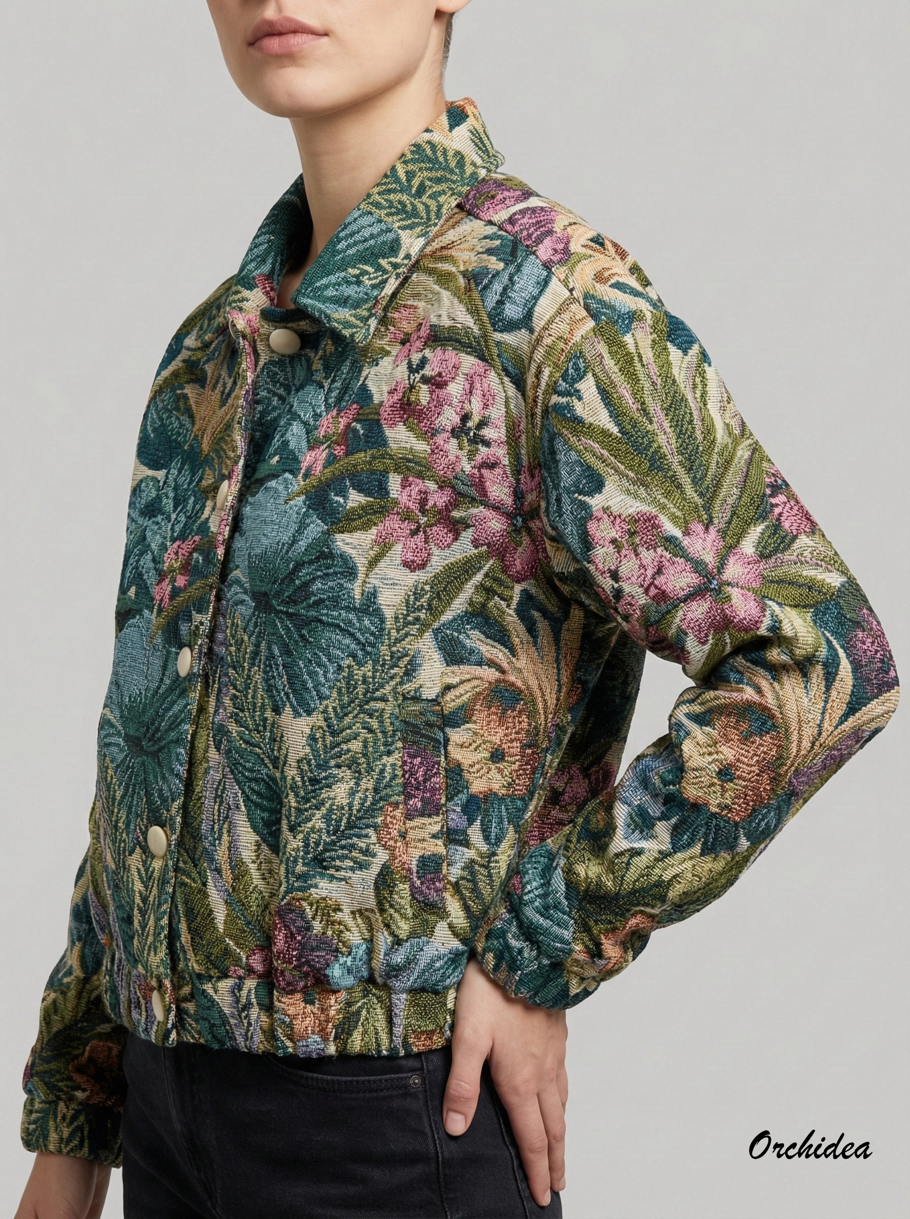 Gobelínový bomber s uměleckým vzorem