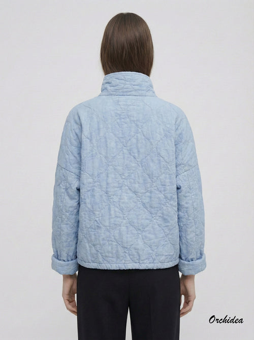 Béžová prošívaná bunda